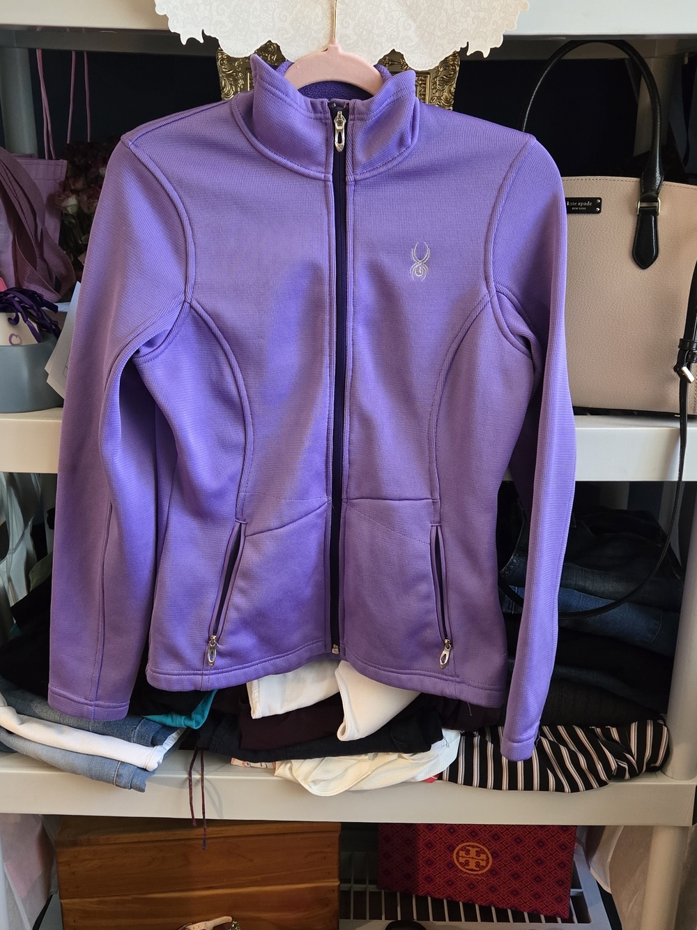 Spyder Purple Full-Zip Athletic Jacket